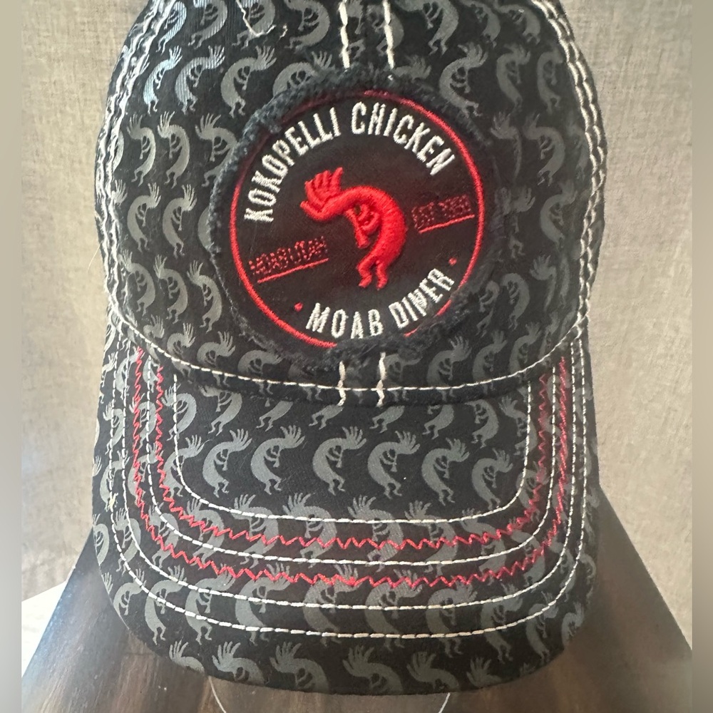 Black and Red Hat